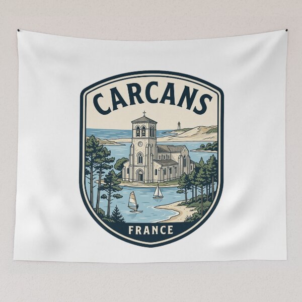 Item preview, Carcans France Lake and Forest Vintage Travel designed and sold by k3rstman1.