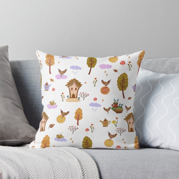Item preview, Cozy Autumn Woodland Birds Pattern designed and sold by FaliushART.