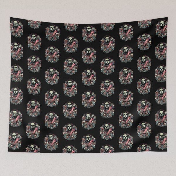 Item preview, Pale Mask Silent Slasher Vintage Halloween Crest designed and sold by Anselle.