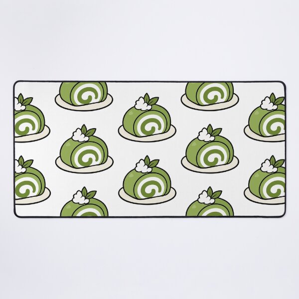 Item preview, Kawaii Matcha Roll Cake Japanese Dessert designed and sold by VectorForge Studio.
