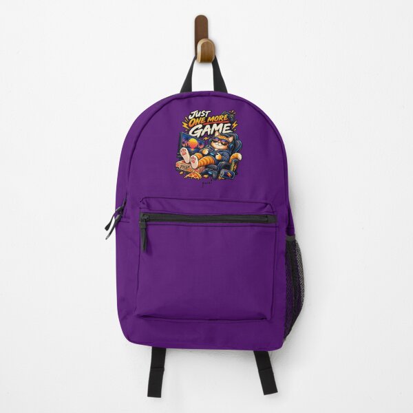Item preview, Just One More Game – Funny Retro Gamer Cat designed and sold by Musamem  Designs.