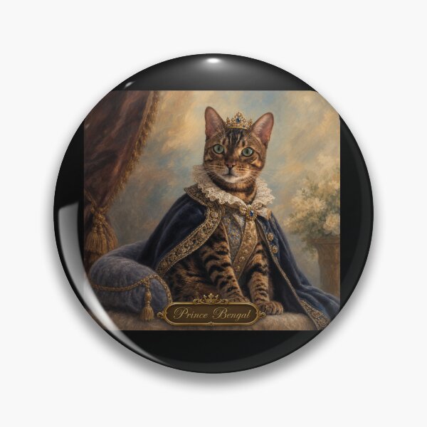 Item preview, Prince Bengal – Baroque Oil Portrait of a Bengal Cat designed and sold by Bengoer18.
