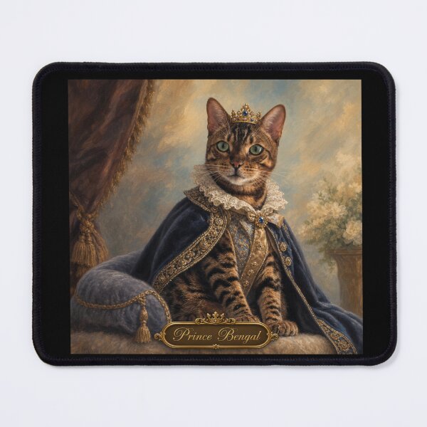 Item preview, Prince Bengal – Baroque Oil Portrait of a Bengal Cat designed and sold by Bengoer18.