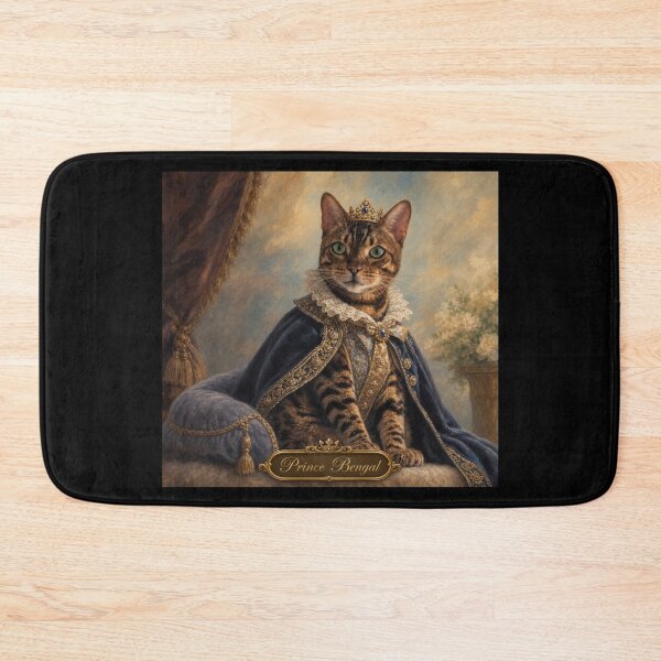 Item preview, Prince Bengal – Baroque Oil Portrait of a Bengal Cat designed and sold by Bengoer18.