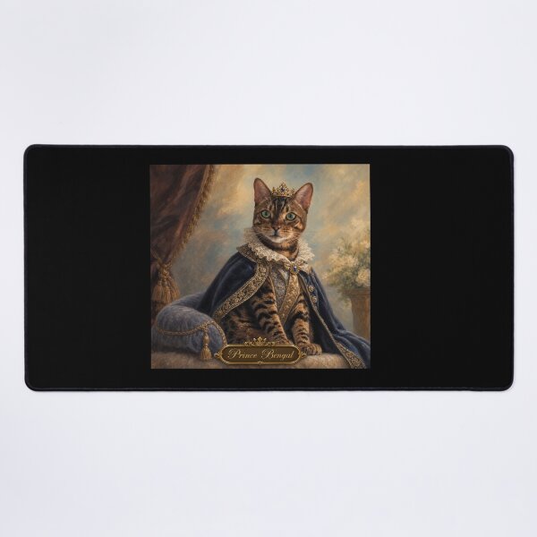 Item preview, Prince Bengal – Baroque Oil Portrait of a Bengal Cat designed and sold by Bengoer18.