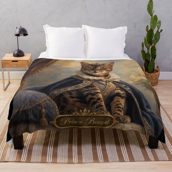 Item preview, Prince Bengal – Baroque Oil Portrait of a Bengal Cat designed and sold by Bengoer18.