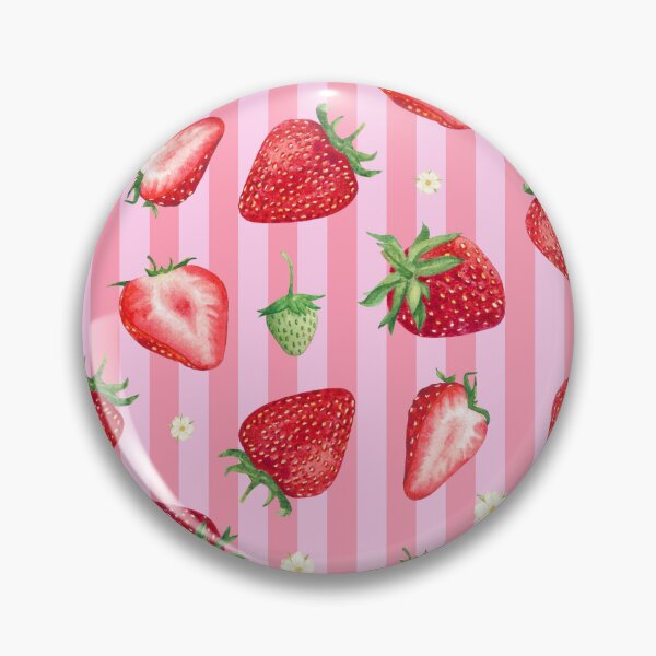 Item preview, Fresh Strawberry Pink Stripe Seamless Pattern designed and sold by jianina-alondra.