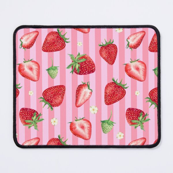 Item preview, Fresh Strawberry Pink Stripe Seamless Pattern designed and sold by jianina-alondra.
