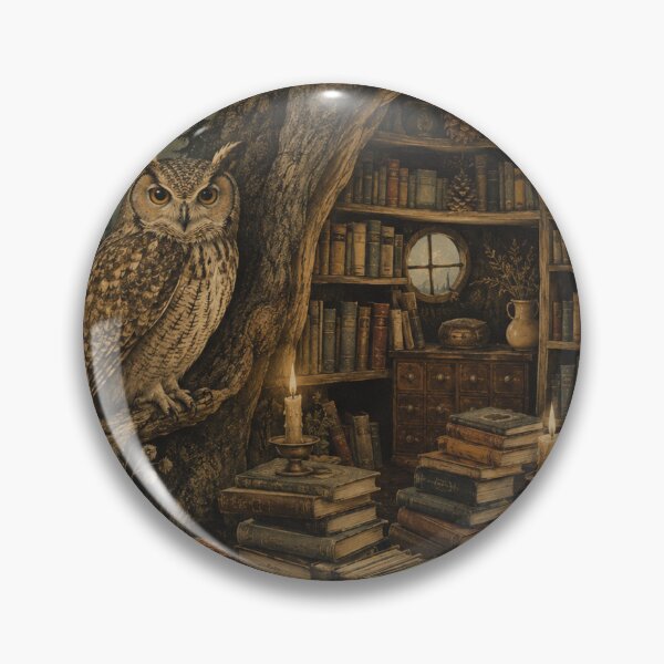 Item preview, Acorn Library - Cozy Cottage Woodland Owl designed and sold by bapupa.