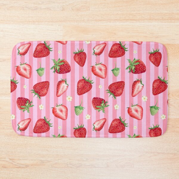 Item preview, Fresh Strawberry Pink Stripe Seamless Pattern designed and sold by jianina-alondra.