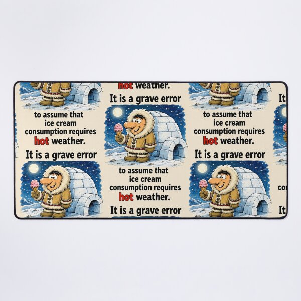 Item preview, Funny Winter Ice Cream Cartoon designed and sold by Mad Axle Studios.