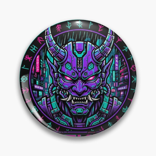 Item preview, Cyberpunk Yokai Monster - Neo-Tokyo Cyber Demon designed and sold by Surviving Monday Club.