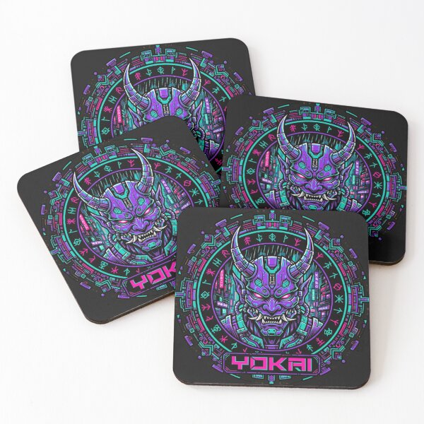 Item preview, Cyberpunk Yokai Monster - Neo-Tokyo Cyber Demon designed and sold by Surviving Monday Club.