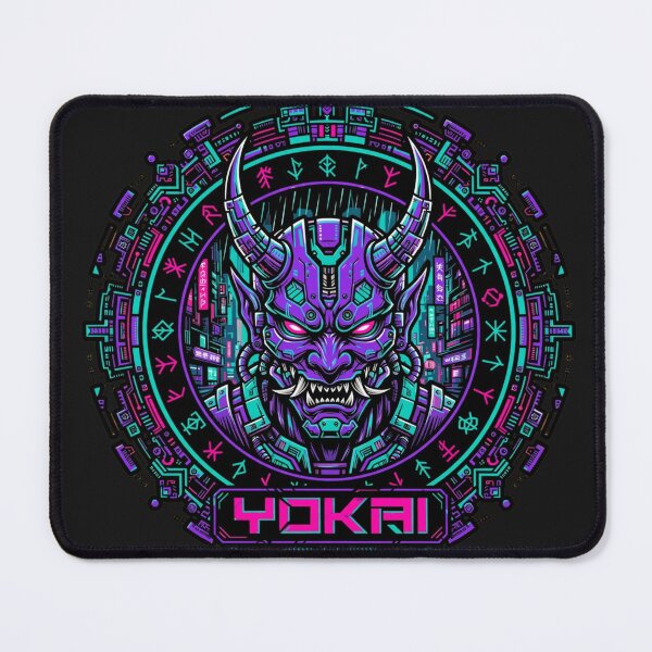 Item preview, Cyberpunk Yokai Monster - Neo-Tokyo Cyber Demon designed and sold by Surviving Monday Club.