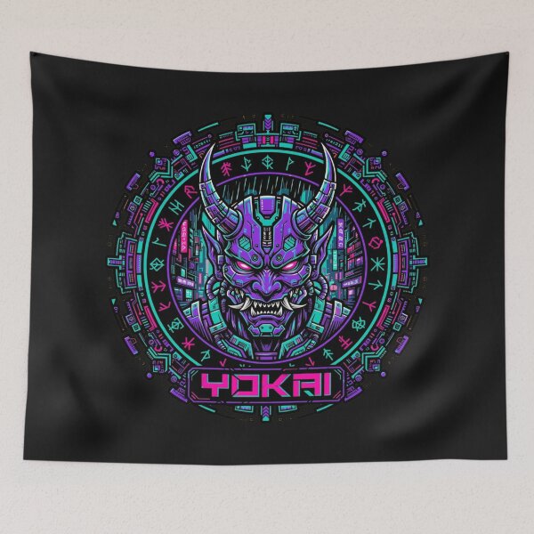 Item preview, Monstruo Yokai Cyberpunk - Demonio Cibernético de Neo-Tokio designed and sold by Surviving Monday Club.