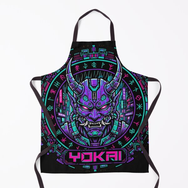 Item preview, Cyberpunk Yokai Monster - Neo-Tokyo Cyber Demon designed and sold by Surviving Monday Club.