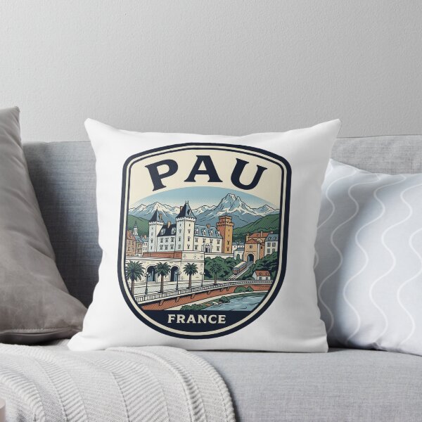 Item preview, Pau France Vintage Travel Poster Pyrenees Mountains designed and sold by k3rstman1.