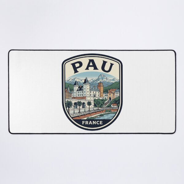 Item preview, Pau France Vintage Travel Poster Pyrenees Mountains designed and sold by k3rstman1.
