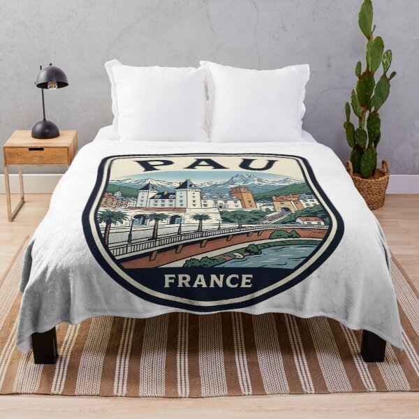 Item preview, Pau France Vintage Travel Poster Pyrenees Mountains designed and sold by k3rstman1.