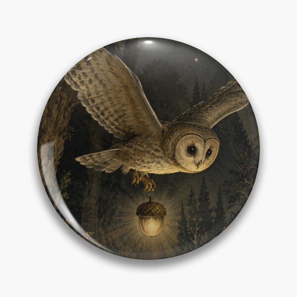 Item preview, Lantern Flight - Cozy Cottage Woodland Owl designed and sold by bapupa.