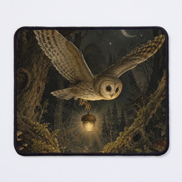 Item preview, Lantern Flight - Cozy Cottage Woodland Owl designed and sold by bapupa.
