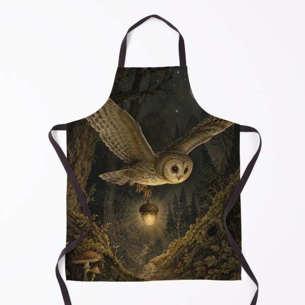 Item preview, Lantern Flight - Cozy Cottage Woodland Owl designed and sold by bapupa.