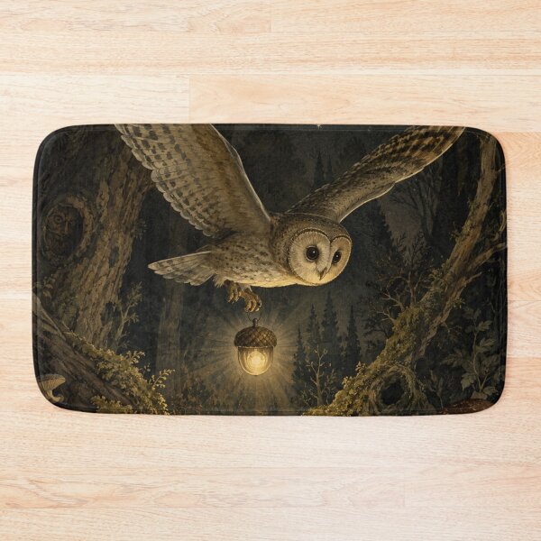 Item preview, Lantern Flight - Cozy Cottage Woodland Owl designed and sold by bapupa.