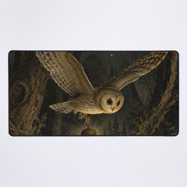 Item preview, Lantern Flight - Cozy Cottage Woodland Owl designed and sold by bapupa.