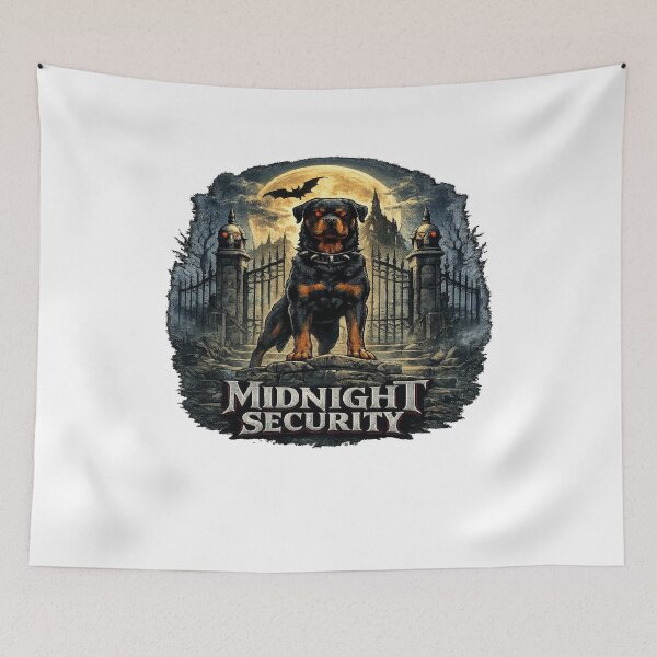 Item preview, Midnight Security Rottweiler Halloween Haunted House Dog designed and sold by KnrNazimTHRE4DS.