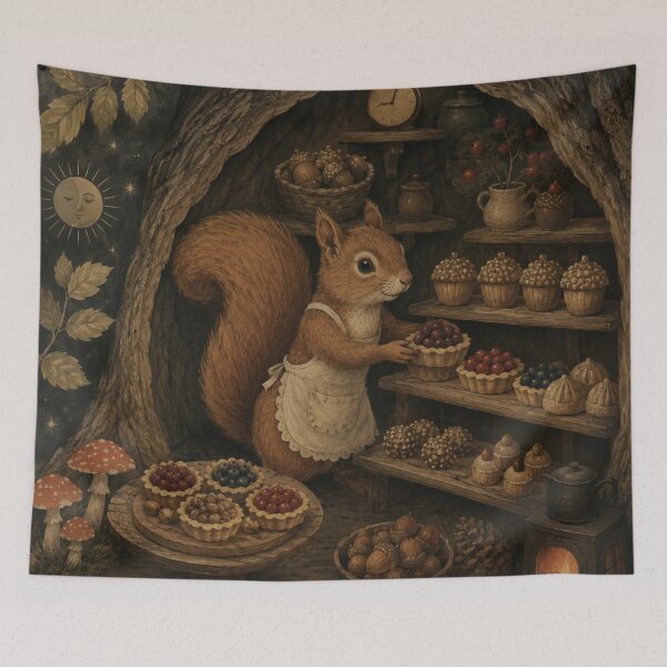 Item preview, Acorn Bakery - Cozy Cottage Woodland Squirrel designed and sold by bapupa.