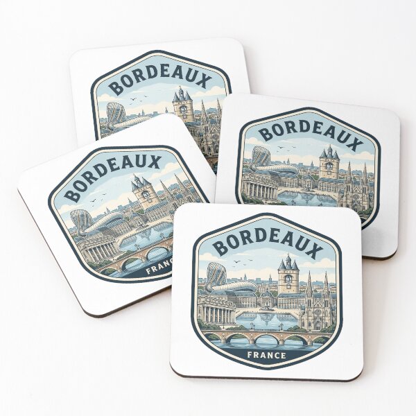Item preview, Bordeaux France Vintage Skyline Travel Badge designed and sold by k3rstman1.