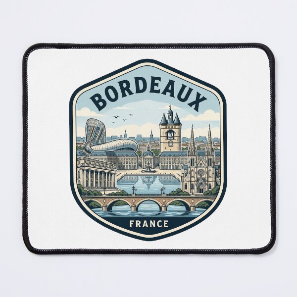 Item preview, Bordeaux France Vintage Skyline Travel Badge designed and sold by k3rstman1.
