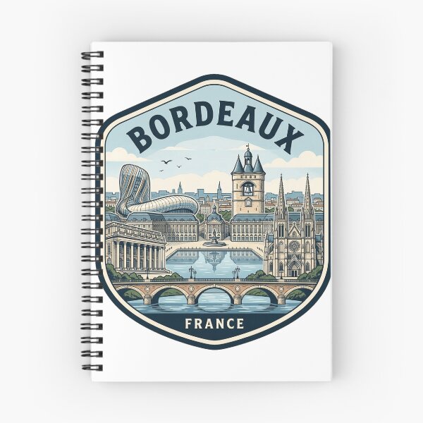 Item preview, Bordeaux France Vintage Skyline Travel Badge designed and sold by k3rstman1.