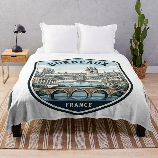 Item preview, Bordeaux France Vintage Skyline Travel Badge designed and sold by k3rstman1.