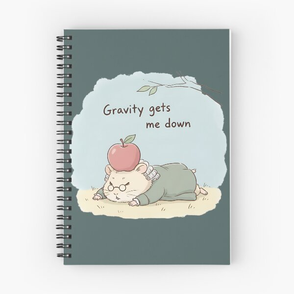 Item preview, Gravity Gets Me Down – Funny Newton Hamster Science Sticker designed and sold by ManggaeJM.