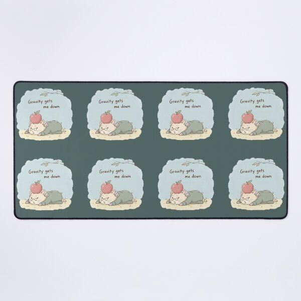Item preview, Gravity Gets Me Down – Funny Newton Hamster Science Sticker designed and sold by ManggaeJM.
