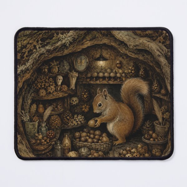 Item preview, Autumn Storeroom - Cozy Cottage Woodland Squirrel designed and sold by bapupa.