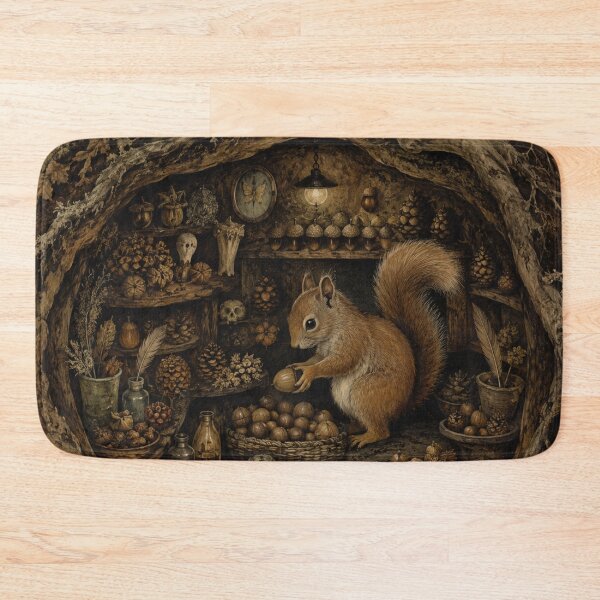 Item preview, Autumn Storeroom - Cozy Cottage Woodland Squirrel designed and sold by bapupa.