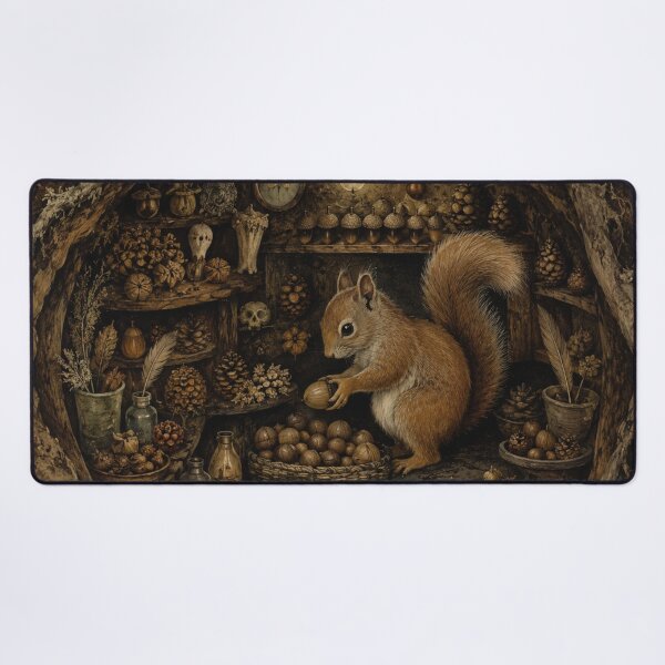 Item preview, Autumn Storeroom - Cozy Cottage Woodland Squirrel designed and sold by bapupa.