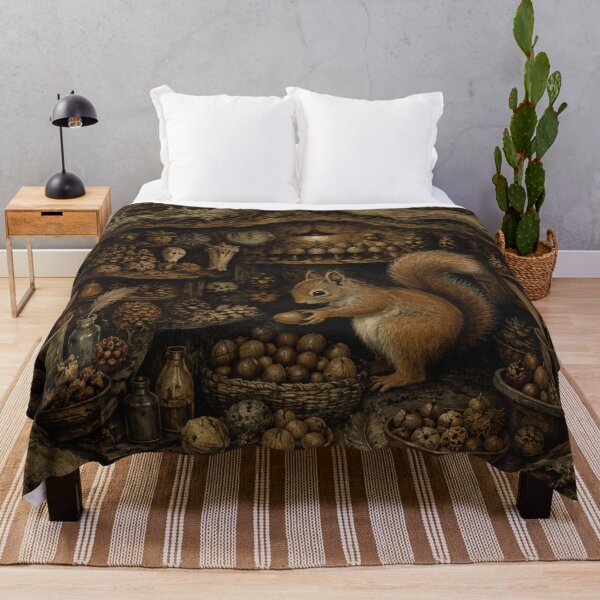 Item preview, Autumn Storeroom - Cozy Cottage Woodland Squirrel designed and sold by bapupa.
