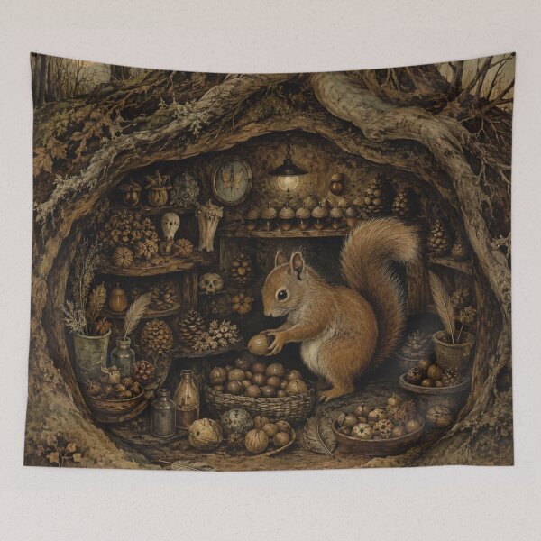 Item preview, Autumn Storeroom - Cozy Cottage Woodland Squirrel designed and sold by bapupa.