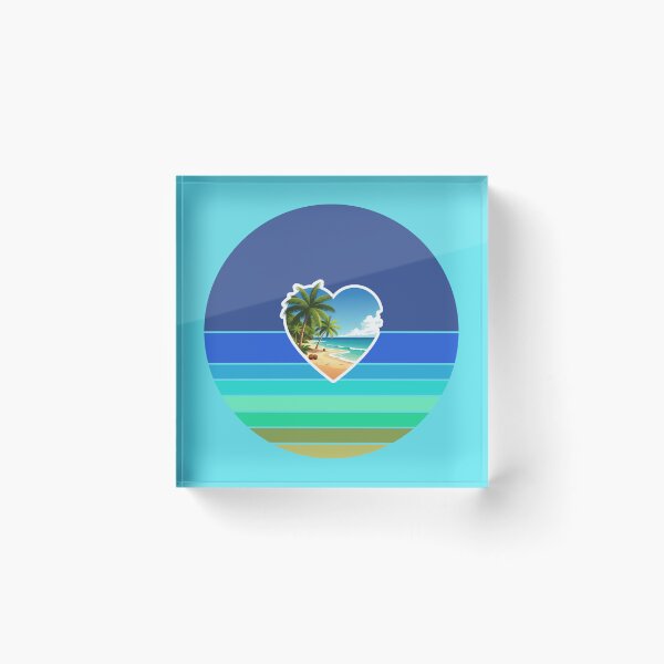 Item preview, Tropical Beach Palm Tree and Coconuts Retro Beach Vibes designed and sold by Beachy.