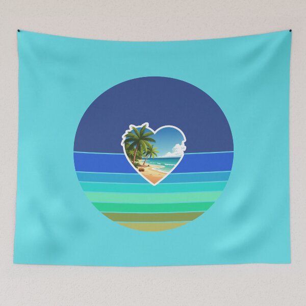 Item preview, Tropical Beach Palm Tree and Coconuts Retro Beach Vibes designed and sold by Beachy.