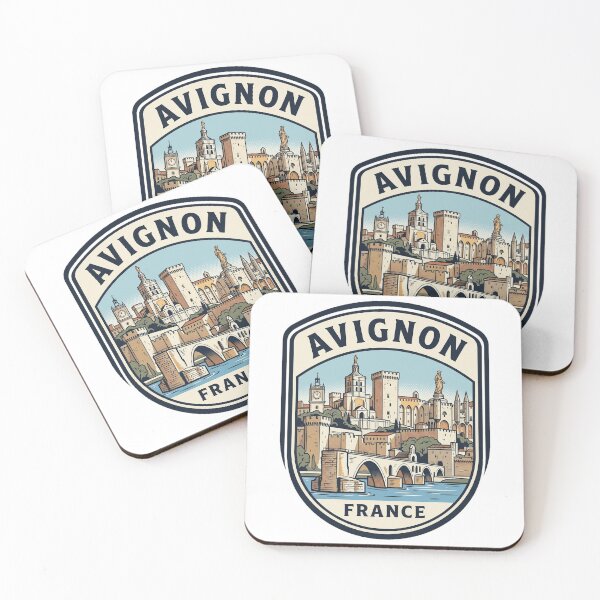 Item preview, Avignon France Retro Travel Badge Illustration designed and sold by k3rstman1.