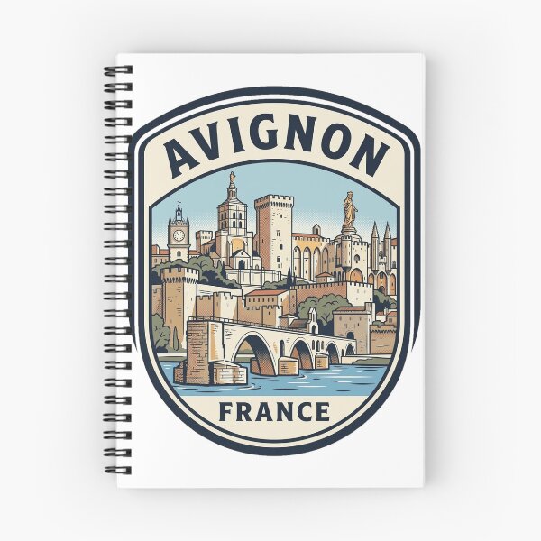 Item preview, Avignon France Retro Travel Badge Illustration designed and sold by k3rstman1.