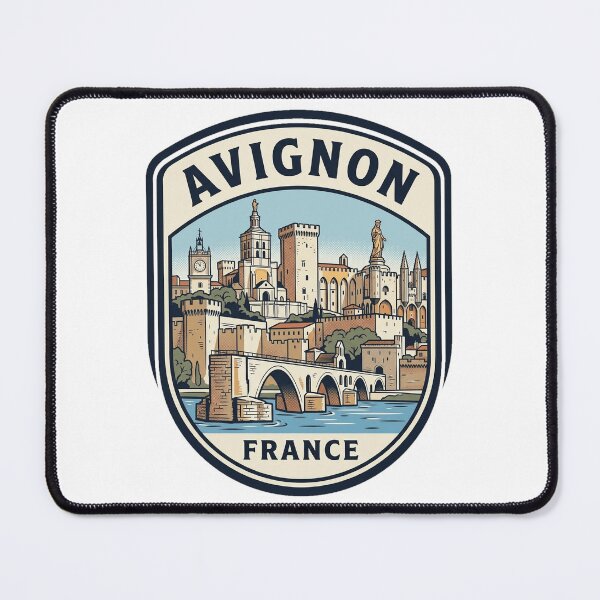 Item preview, Avignon France Retro Travel Badge Illustration designed and sold by k3rstman1.