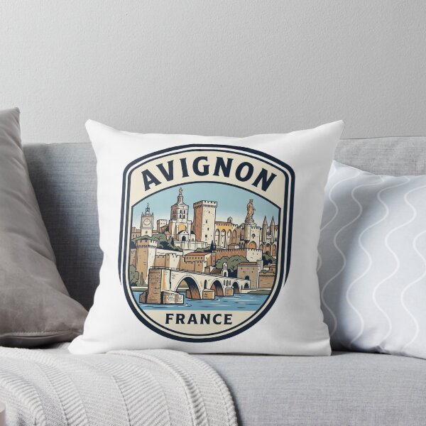 Item preview, Avignon France Retro Travel Badge Illustration designed and sold by k3rstman1.