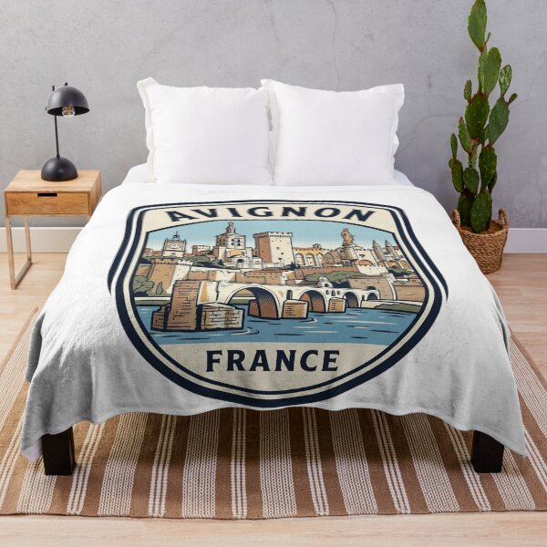Item preview, Avignon France Retro Travel Badge Illustration designed and sold by k3rstman1.