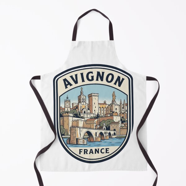 Item preview, Avignon France Retro Travel Badge Illustration designed and sold by k3rstman1.