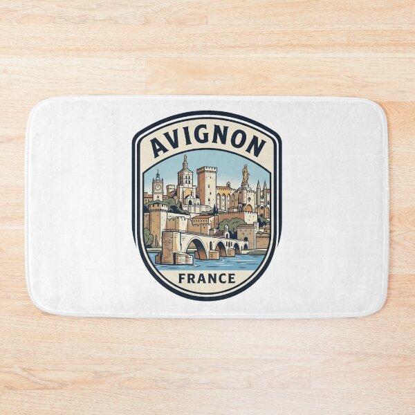 Item preview, Avignon France Retro Travel Badge Illustration designed and sold by k3rstman1.